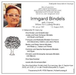 Bindels-Cremer Irmgard