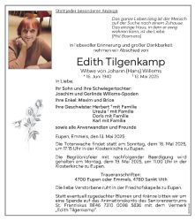 Tilgenkamp Edith