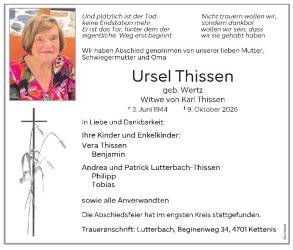 Thissen-Wertz Ursel
