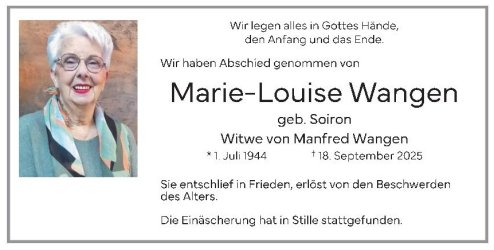 Wangen-Soiron Marie-Louise